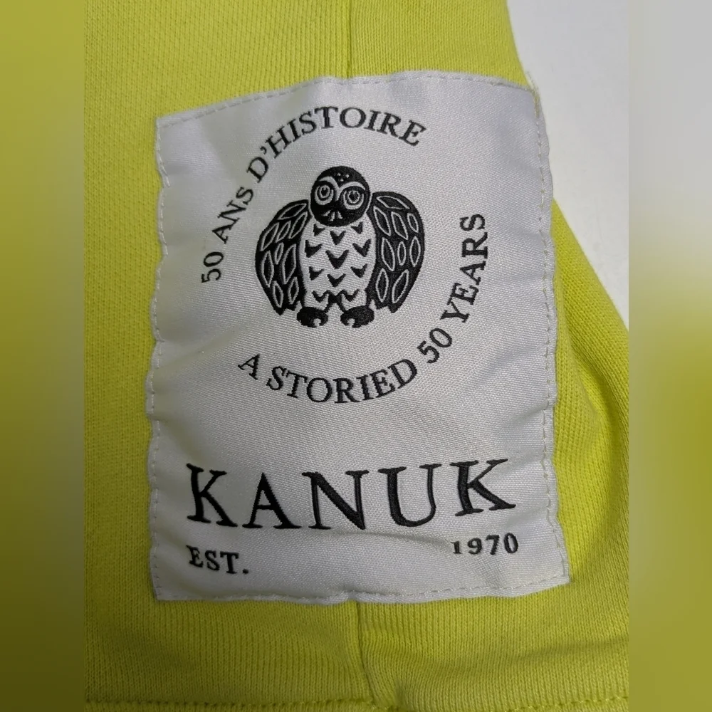 Kanuk Koroc crewneck Sweatshirt Lime Green 100% Cotton Canada size XS - Picture 4 of 12